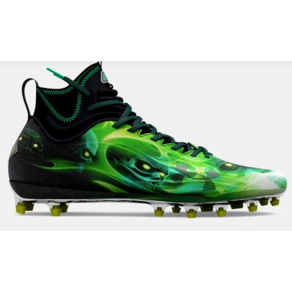 Under Armour UA Spotlight Lux MC LE Slime Green Football Cleats Men\'s Sizes NEW main image 7